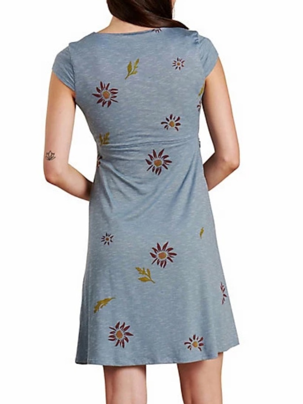 Toad & Co Women’s Rosemarie Dress Color-
Enamel Blue organic cotton XL - Picture 2 of 11
